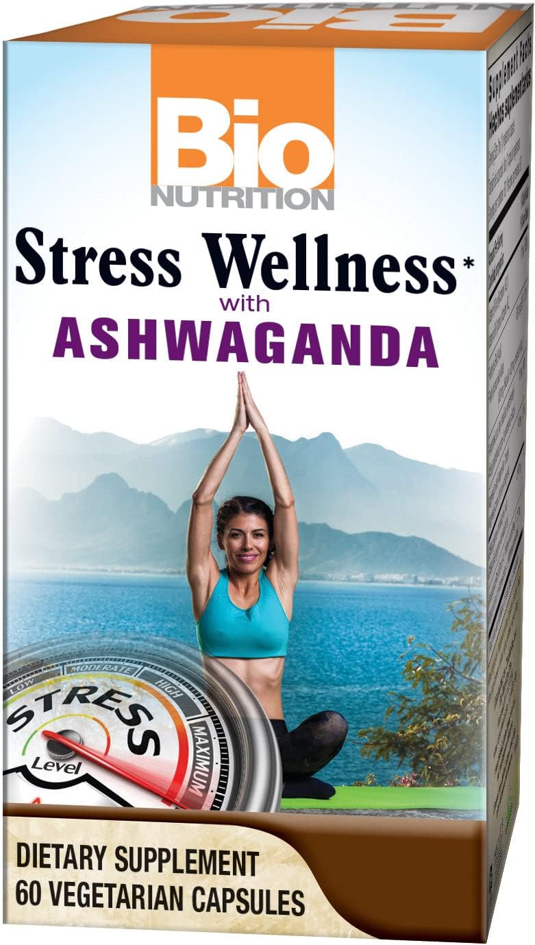 Bio Nutrition Stress Wellness with Ashwagandha, 60 Vegetarian Capsules - görsel 1
