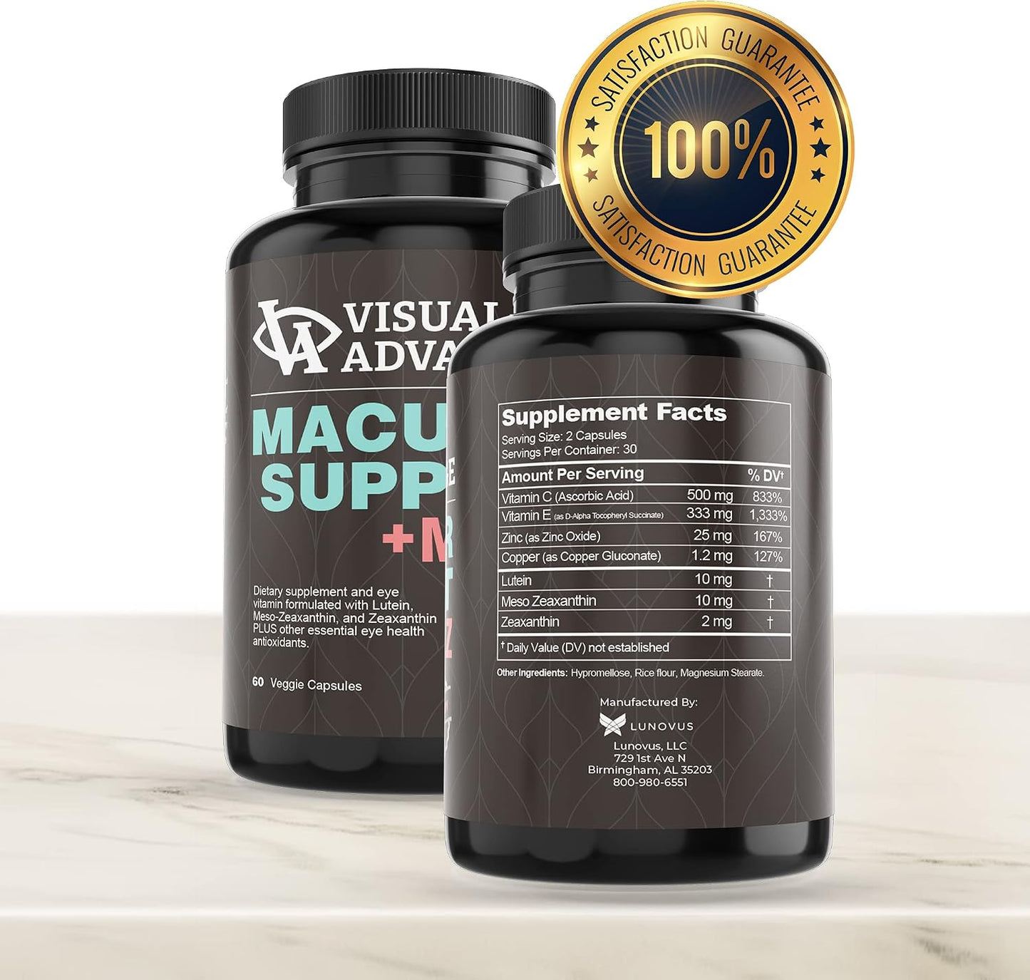Visual Advantage® Macular Support + Meso-Z – Blue Light Eye Supplement with Triple Antioxidants (60 Capsules) - görsel 6