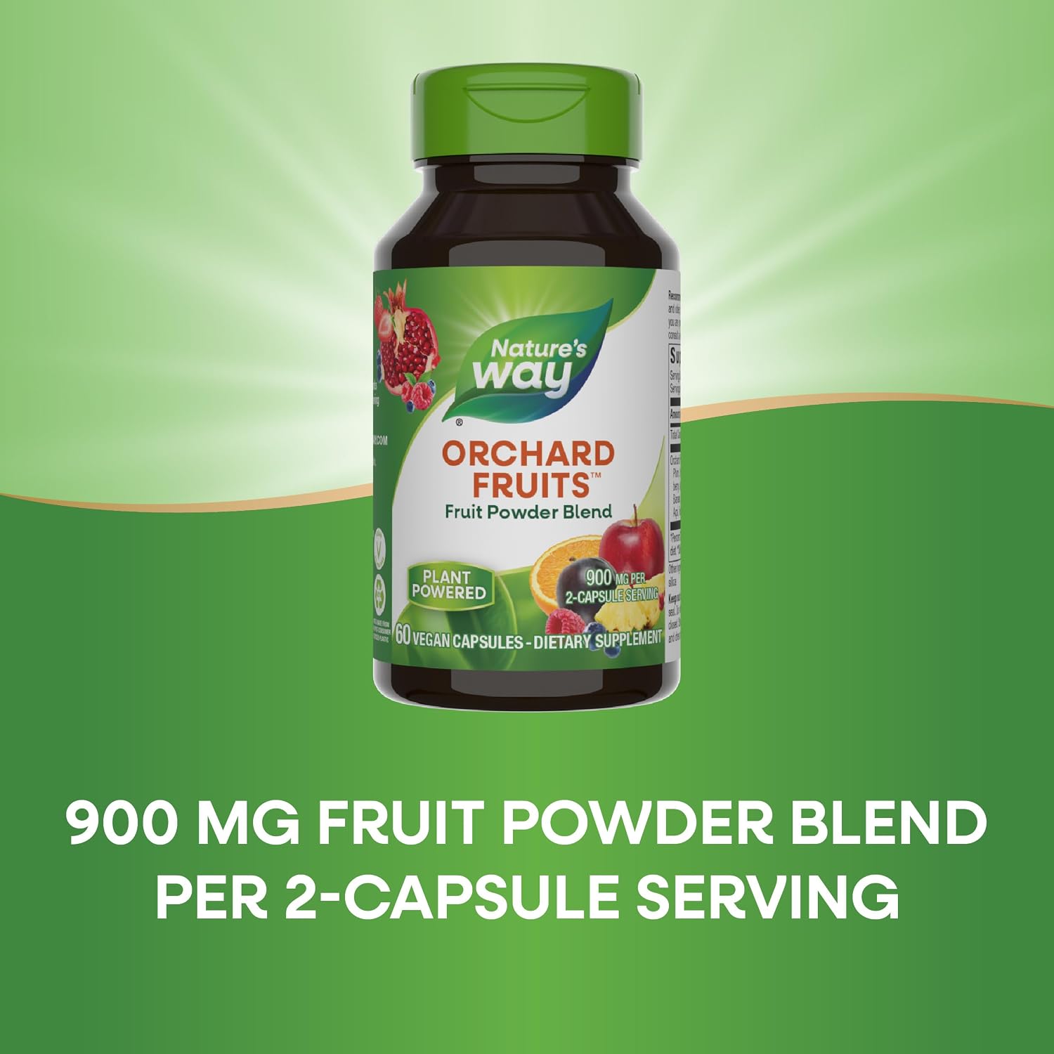 Nature's Way Orchard Fruits, Fruit Powder Blend, Contains 12 Different Fruits, 900mg Per 2-Capsule Serving, 60 Capsules - görsel 3