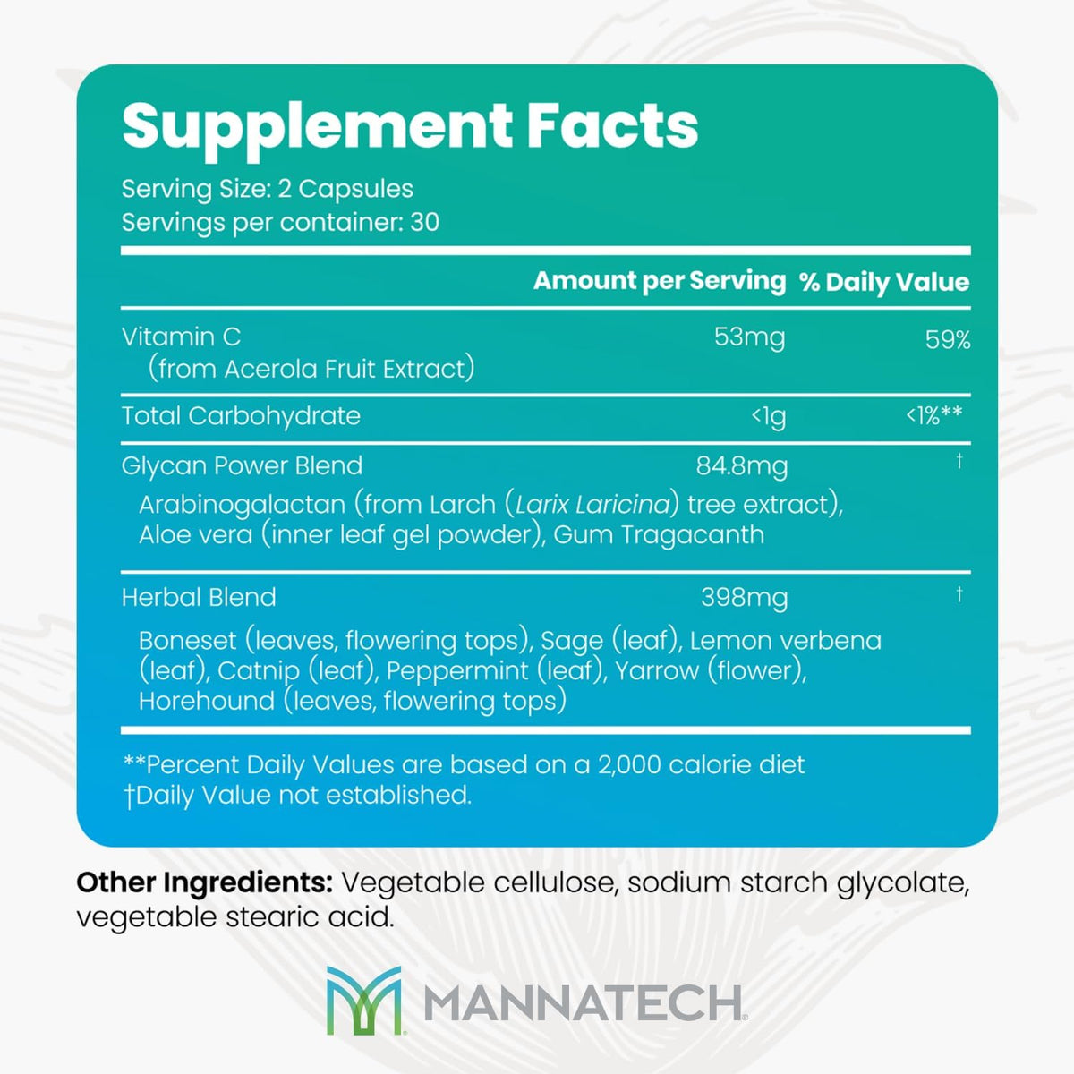 Nasal and Sinus Support with Immune Defence – Manna-C – 60 Capsules - görsel 2