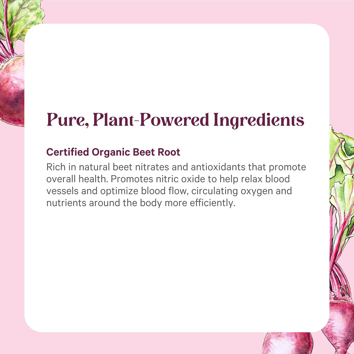 PURE SYNERGY Organic Beetroot Juice Powder - Pre-Workout Supplement for Healthy Circulation, Exercise, and Detoxification (181 g) - görsel 6