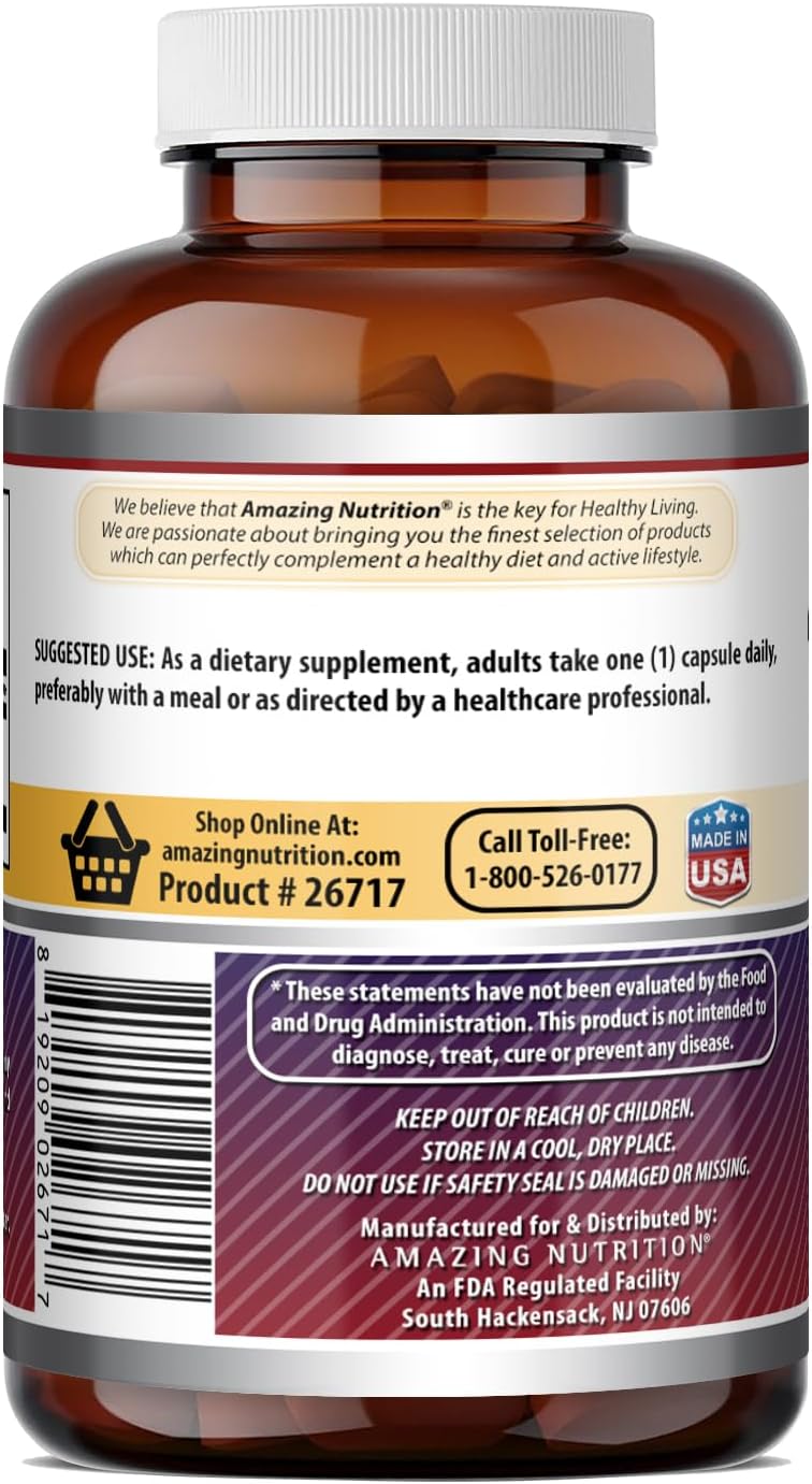 Amazing Formulae Inositol 500 mg | Capsules Supplement | Non-GMO | Gluten-Free | Made in USA (1 Pack, 100 Count) - görsel 4