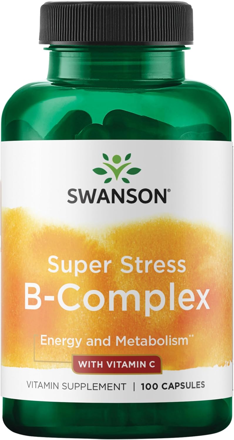 Swanson Super Stress B-Complex with Vitamin C (100 Capsules) - görsel 1