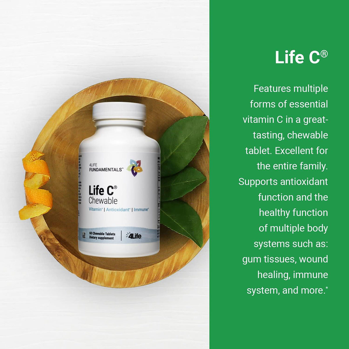 4Life Life C Chewable Vitamin C – Immune & Collagen Support, 60 Tablets - görsel 6