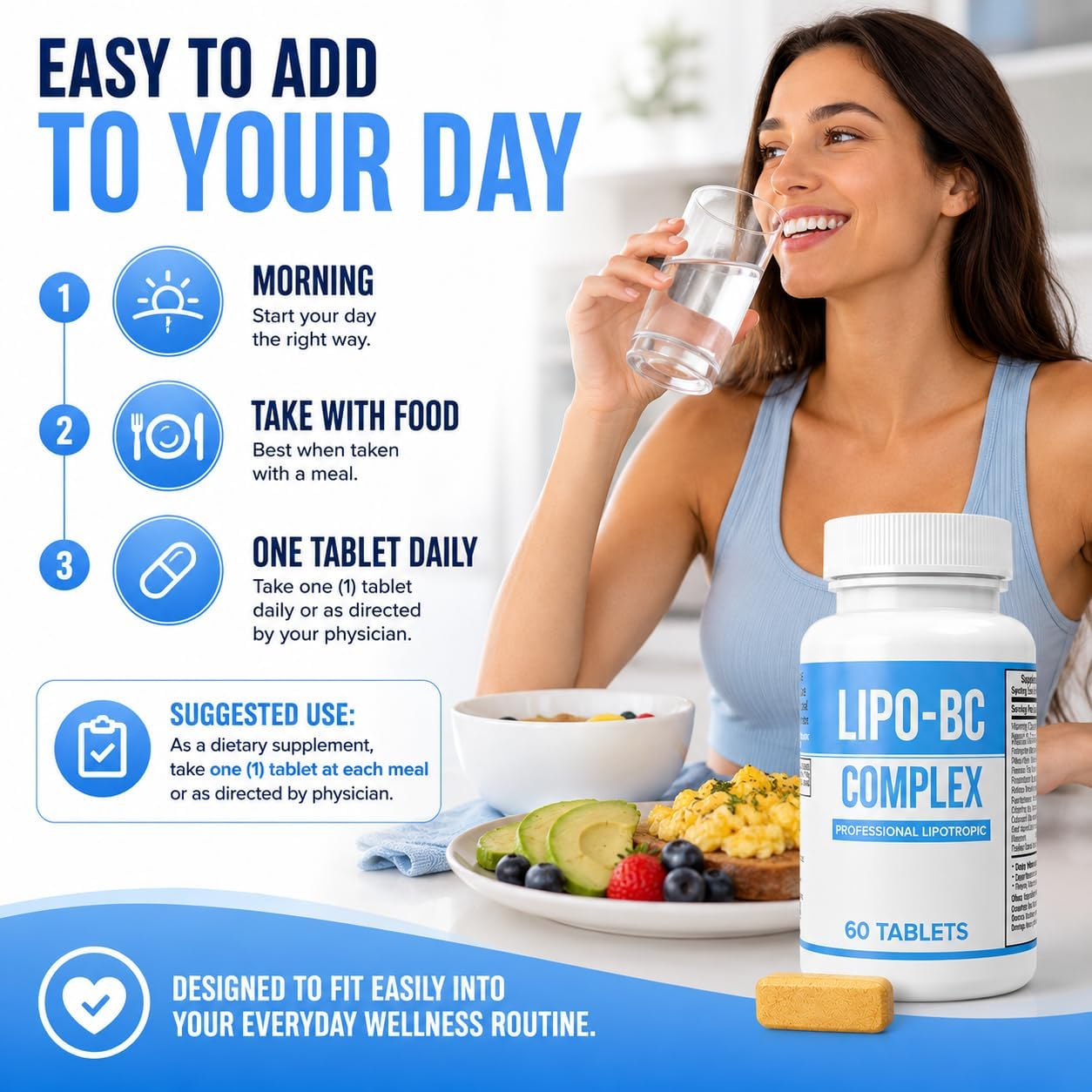 Lipo-BC Complex Food Supplement (60 Tablets) - görsel 6