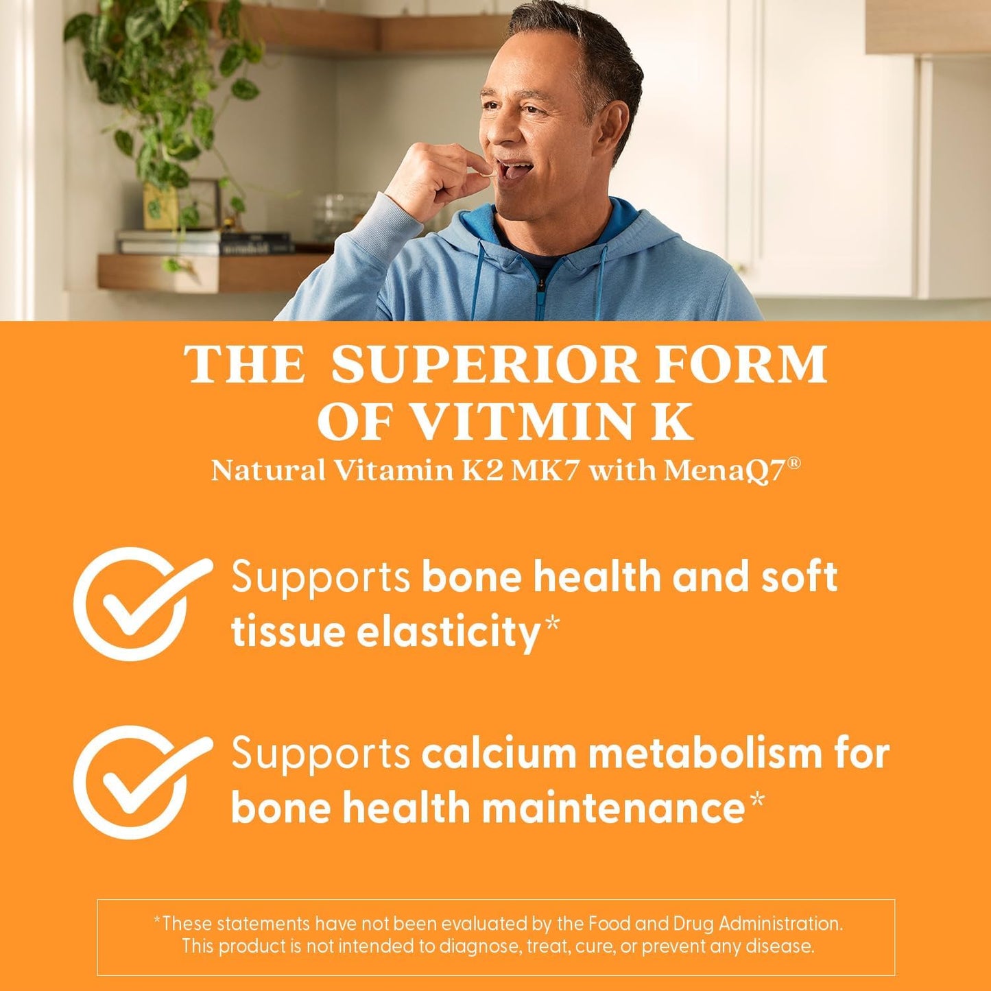 Doctor's Best Natural Vitamin K2 MK7 Food Supplement with MenaQ7 – 45 mcg, 180 Vegan Capsules - görsel 5