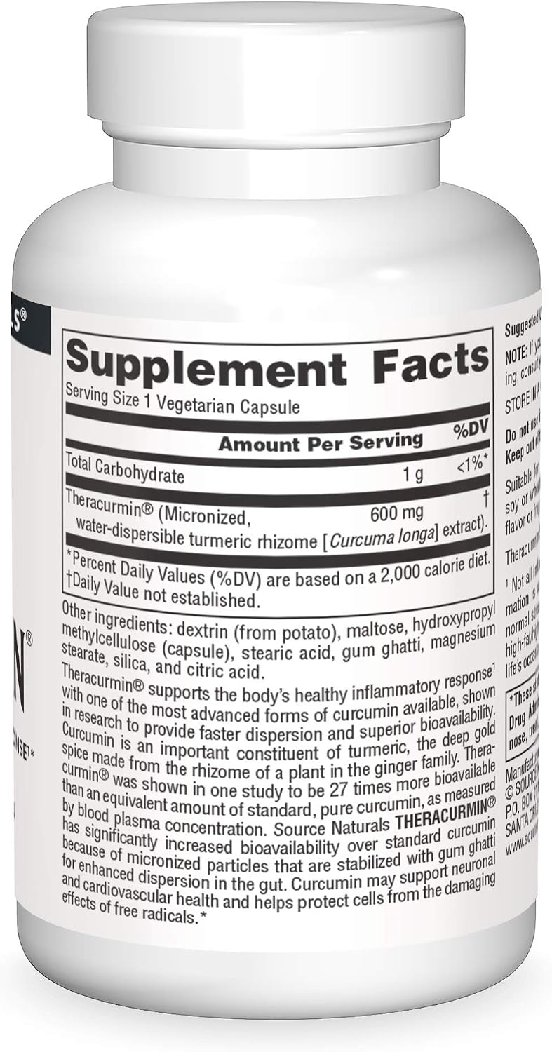 Source Naturals Theracurmin, 600 mg – 30 Vegetarian Capsules | High Absorption Curcumin - görsel 3