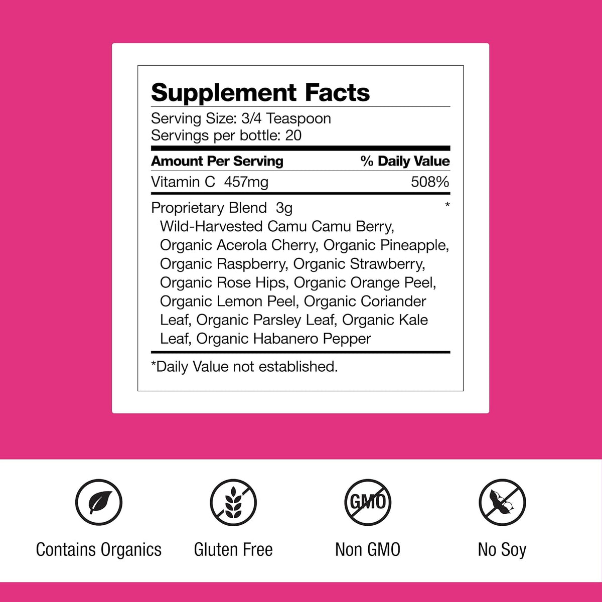 Dr. Schulze's Super-C Plus - High-Potency Vitamin C Powder - Immune & Skin Health Support - 57 g (20 Servings) - görsel 2