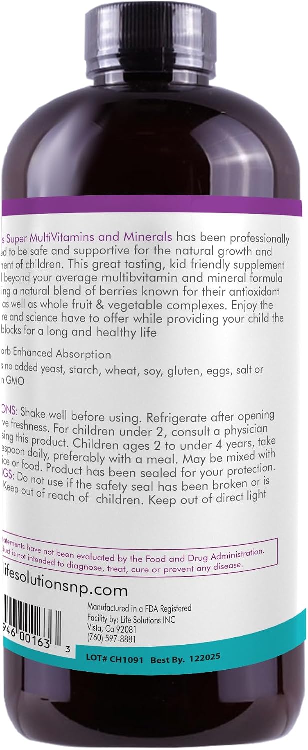 Children's Super Multivitamins and Minerals - Liquid Food Supplement, 946 ml - görsel 3