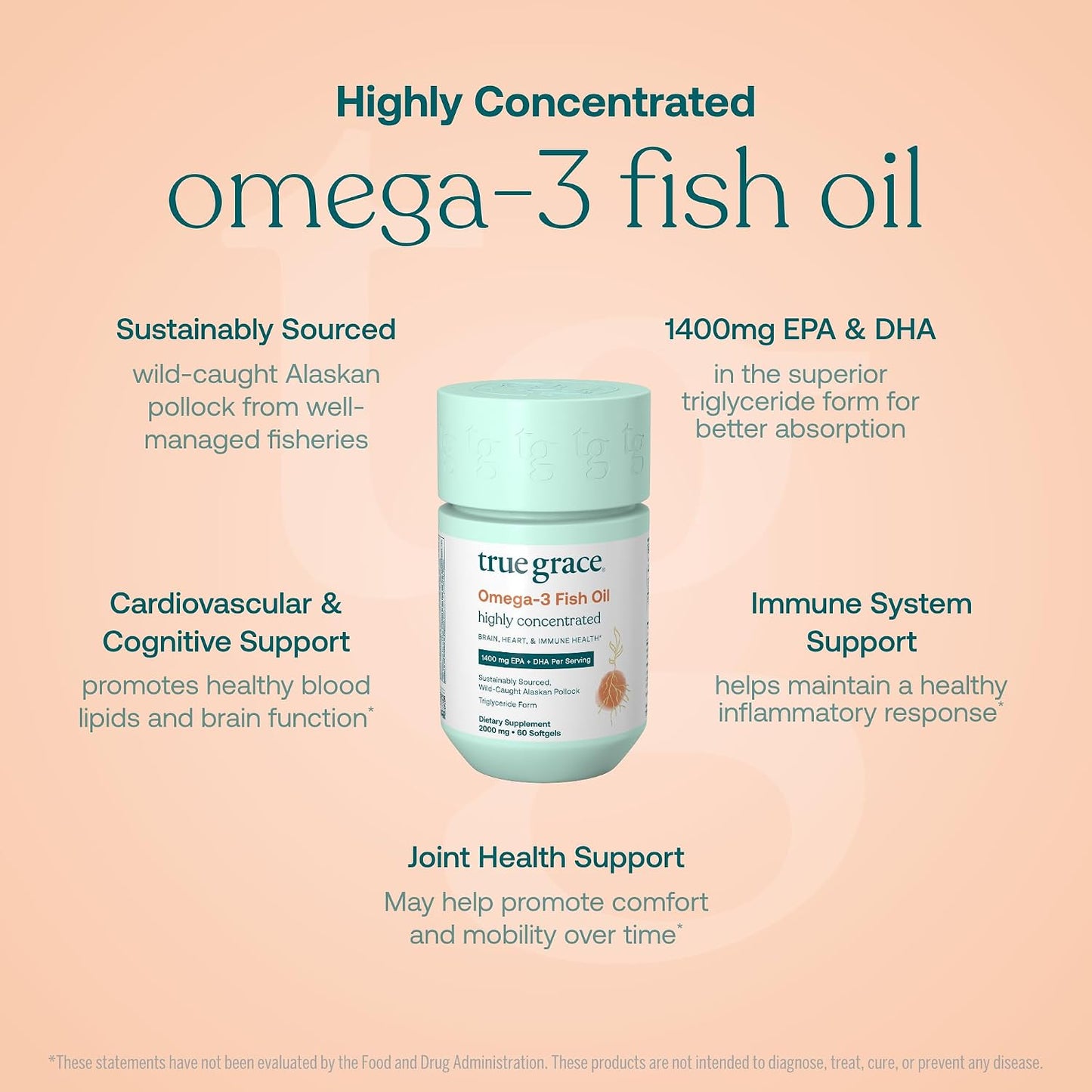 True Grace One Daily Women's Multivitamin 40+ Bundle with Omega-3 Fish Oil and Probiotic – 30-Day Supply - görsel 5