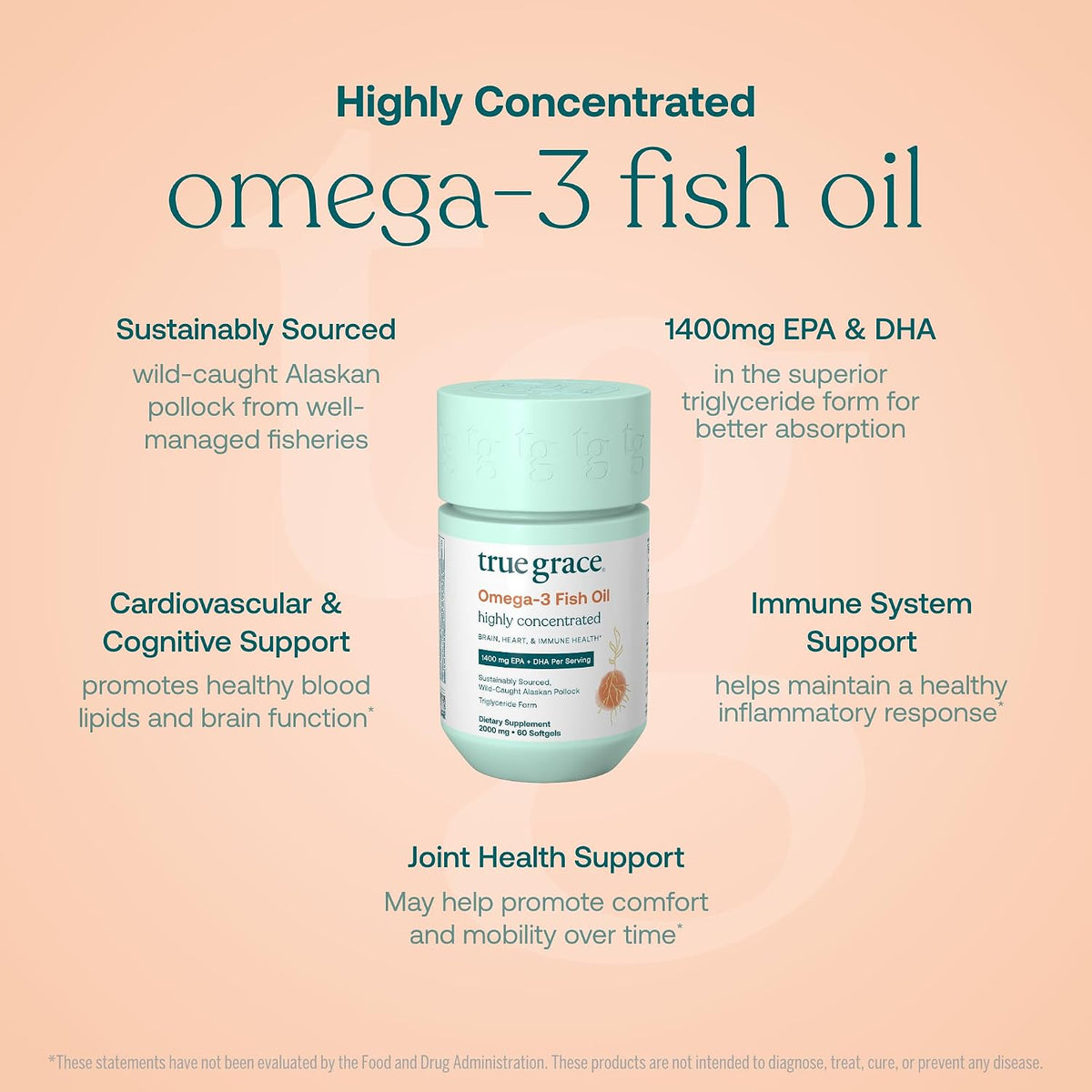True Grace One Daily Women's Multivitamin 40+ Bundle with Omega-3 Fish Oil and Probiotic – 30-Day Supply - görsel 5