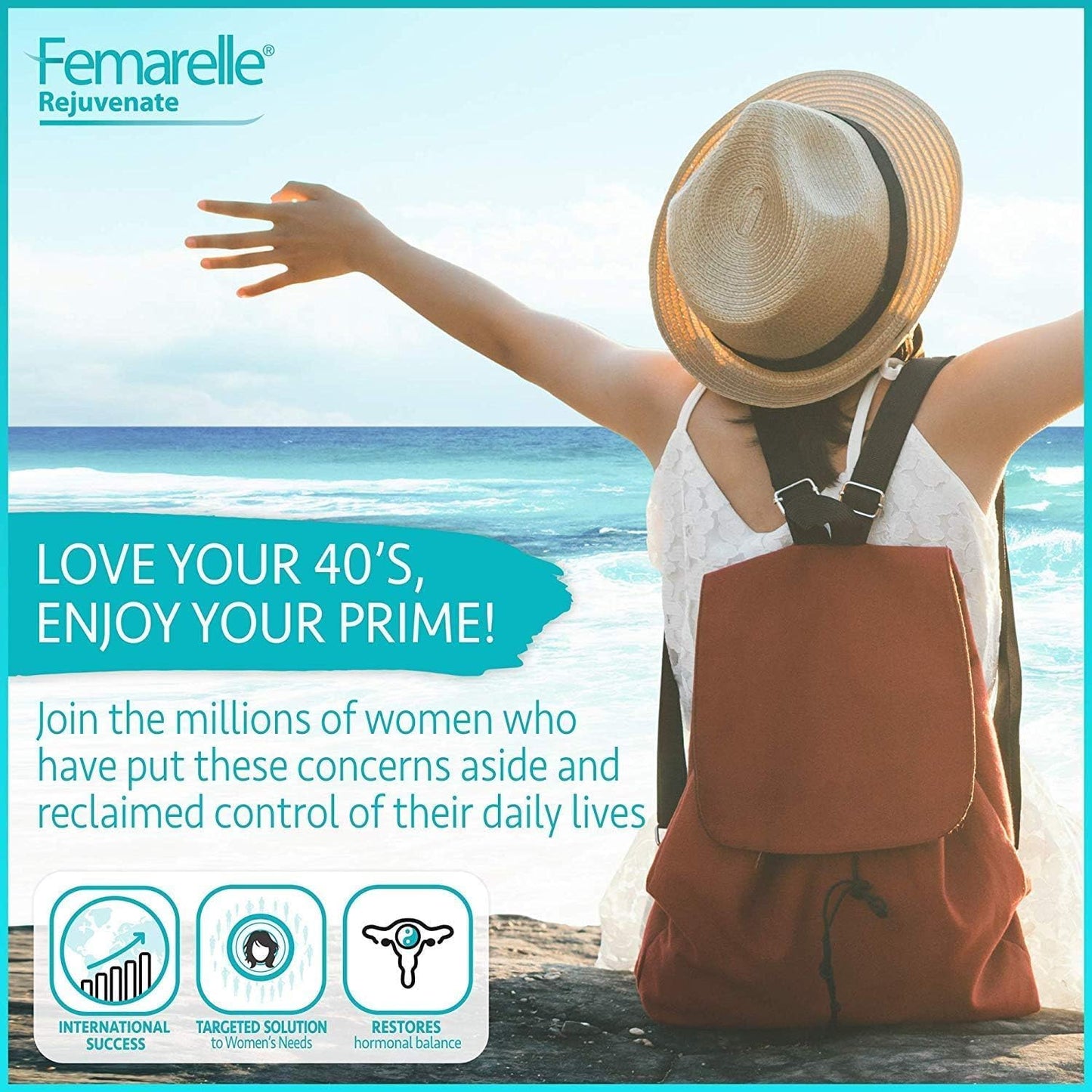 Femarelle Rejuvenate – Perimenopause Supplement – Hormone-Free with DT56a, Flaxseed, Biotin & Vitamin B2 – 56 Capsules - görsel 5