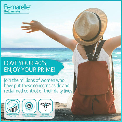 Femarelle Rejuvenate – Perimenopause Supplement – Hormone-Free with DT56a, Flaxseed, Biotin & Vitamin B2 – 56 Capsules