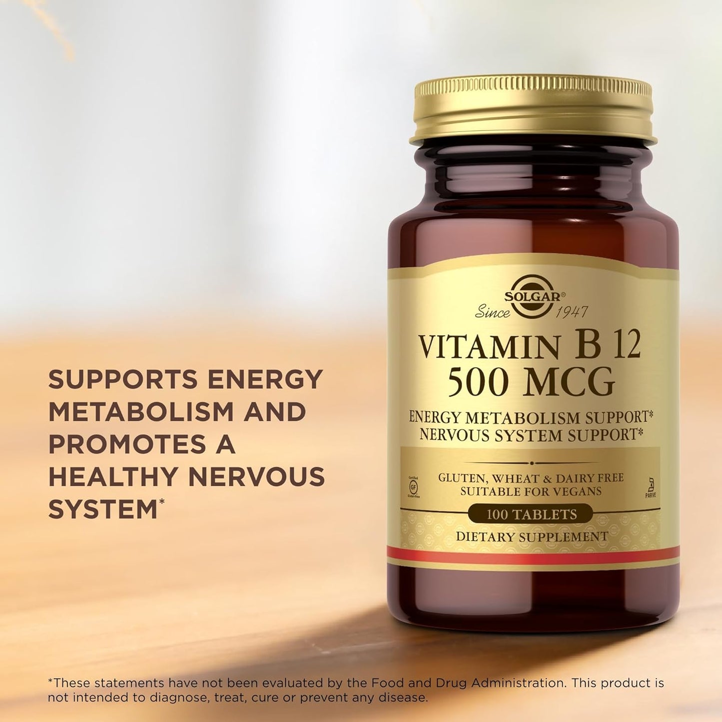 Solgar Vitamin B-12 500mcg Tablets, 100 Tablets - görsel 5