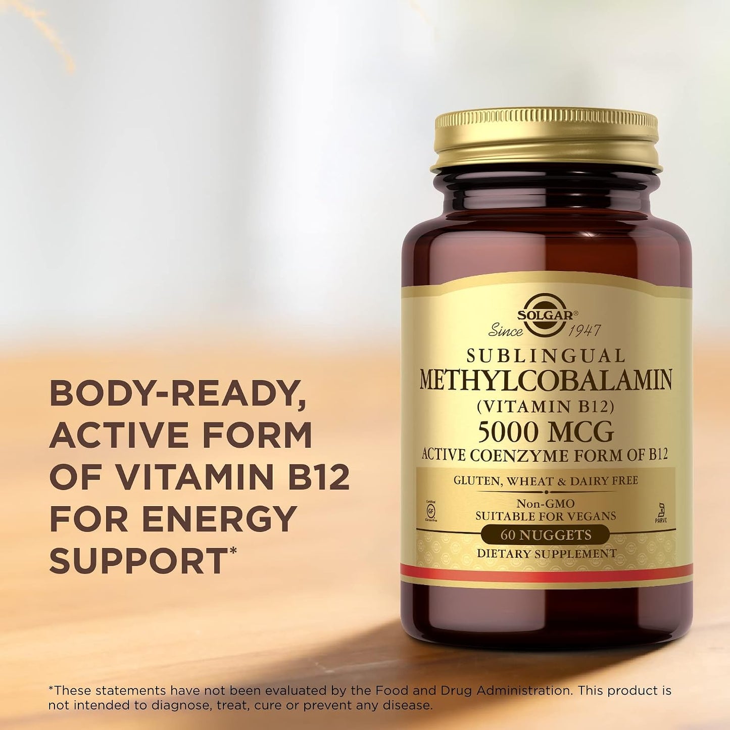 Solgar Methylcobalamin (Vitamin B12) 5000mcg Sublingual Nuggets, Cherry Flavour - 180 Servings - görsel 5