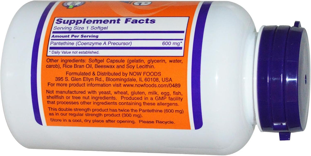 NOW Foods Pantethine 600 mg 60 Softgels - görsel 2