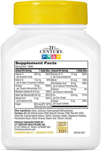 21st Century Stress B Plus Zinc, 66 Tablets