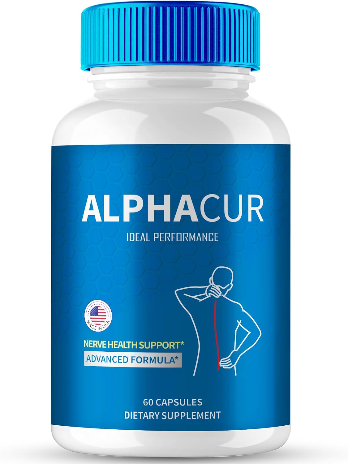 AlphaCur for Neuropathy Advanced Formula Capsules, Official AlphaCur for Nerve Support Supplement - Maximum Strength All Natural Healthy Circulation & Stable Levels (60 Capsules) - görsel 1