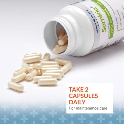 Arthur Andrew Medical Serretia – Serrapeptase Formulation for Muscle and Sinus Support (180 Capsules)