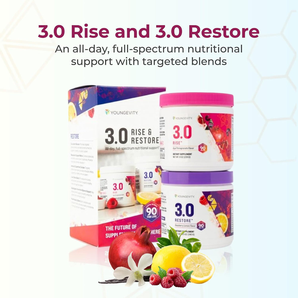 Youngevity Beyond Tangy Tangerine 3.0 Rise & Restore | Dual-System Supplement for Day & Night | Natural Energy, Cognitive Immune & Digestive Support | Acai Pomegranate & Raspberry Lemon - görsel 5