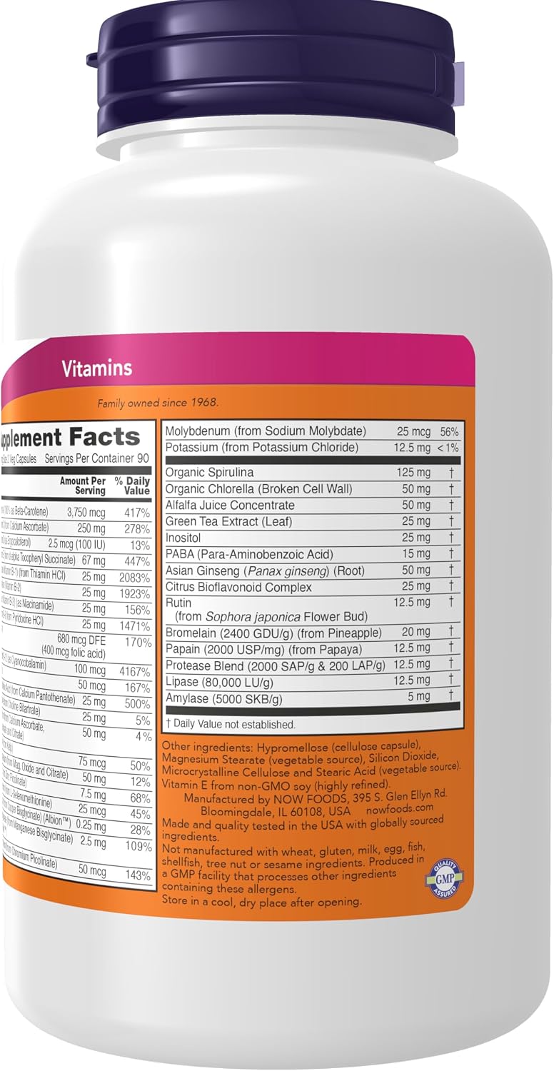 EcoGreen Multi Vitamin with Green Superfoods, Iron-Free 180 Veg Capsules - görsel 3