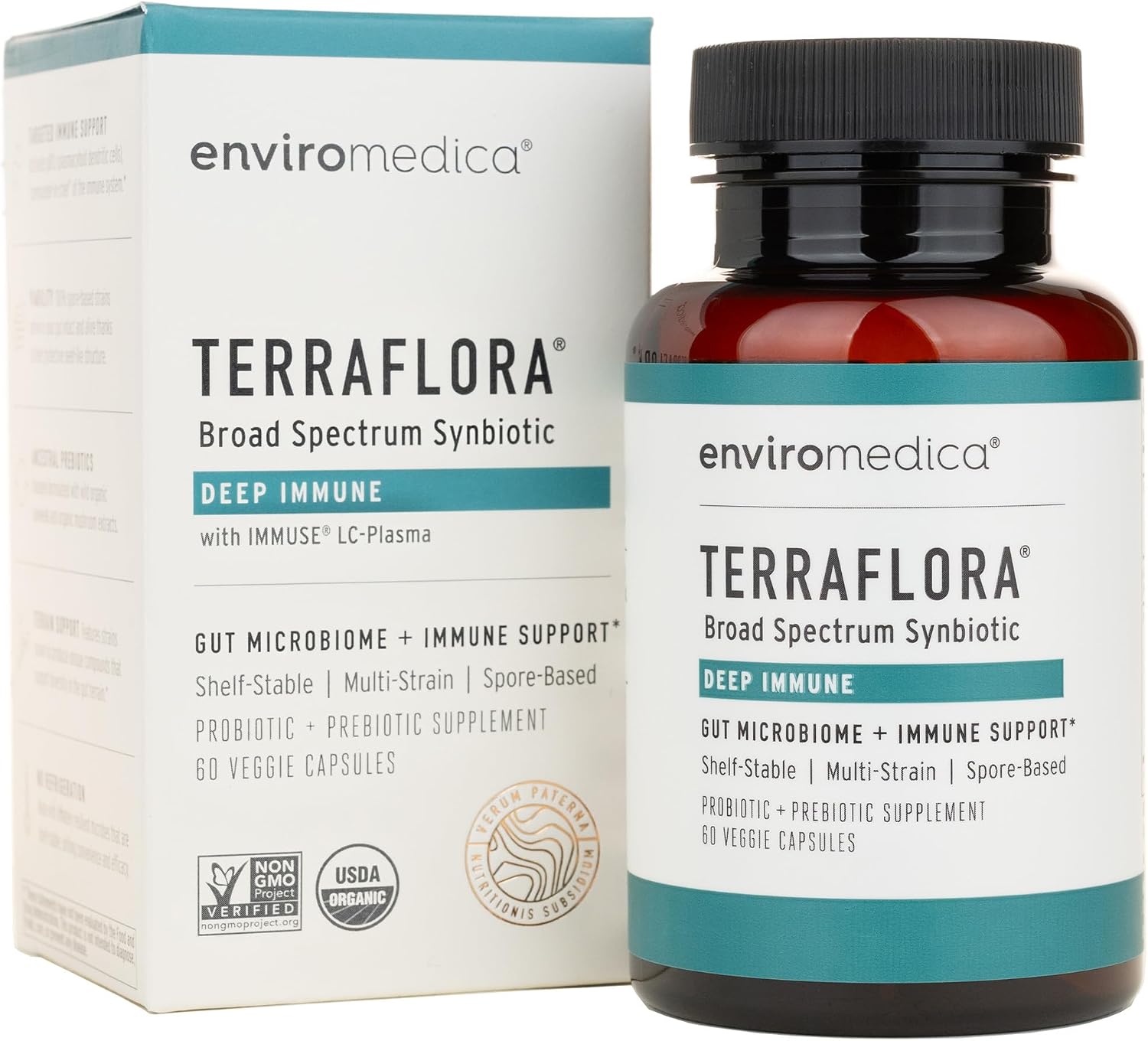 Enviromedica Terraflora Deep Immune Synbiotic – SBO Probiotic & Prebiotic with LC-Plasma, 60 Capsules - görsel 1