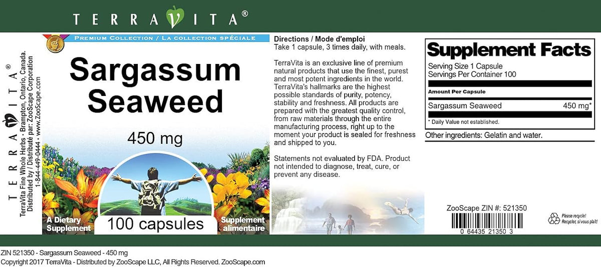 Sargassum Seaweed – 450 mg (100 Capsules) - görsel 4
