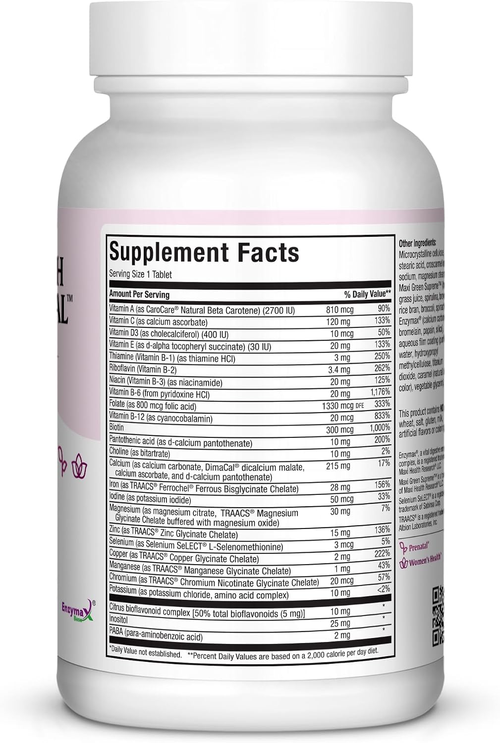 Maxi Health Prenatal Vitamins for Women – One Daily with Iron, Folate, Choline, Vitamin D3 – 120 Day Supply - görsel 6