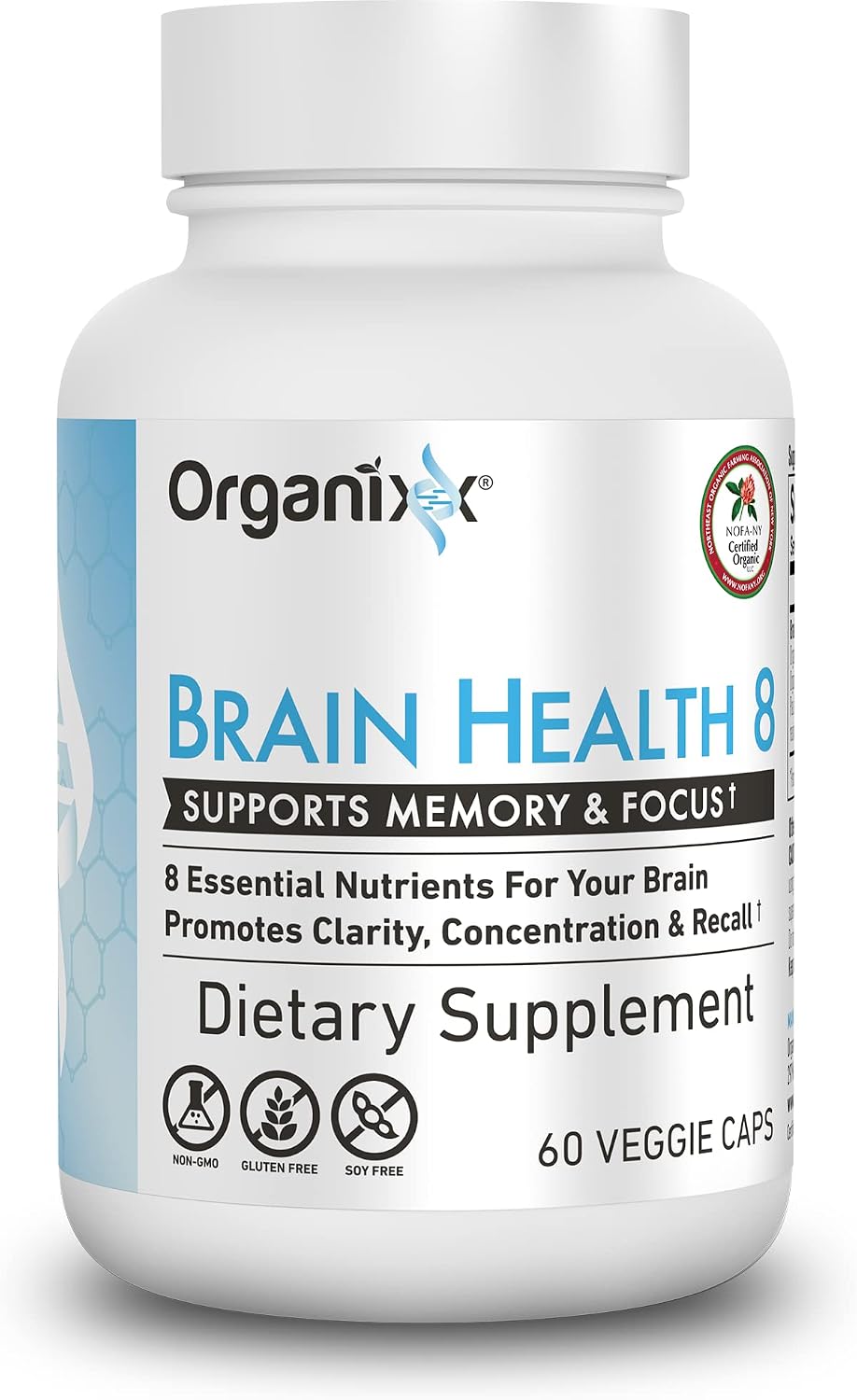 Organixx Ageless Brain – Brain Health Food Supplement – 60 Vegetarian Capsules - görsel 1