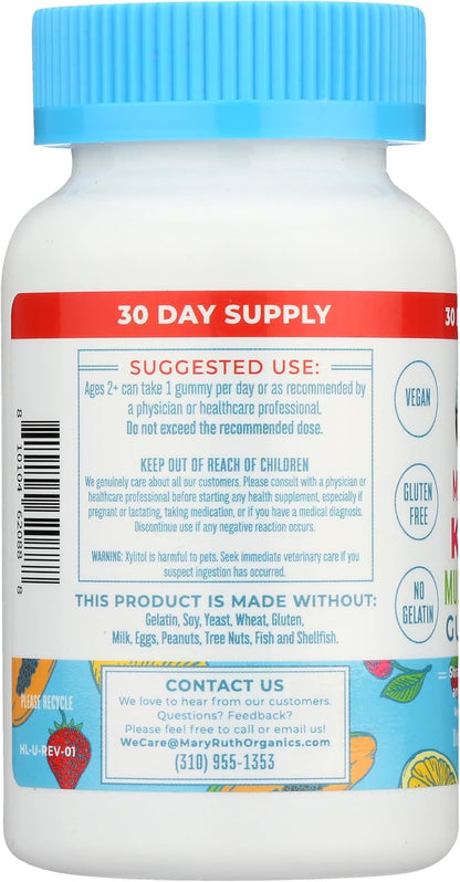 Mary Ruth's Kids Sugar-Free Multivitamin Gummies, 30 Gummies