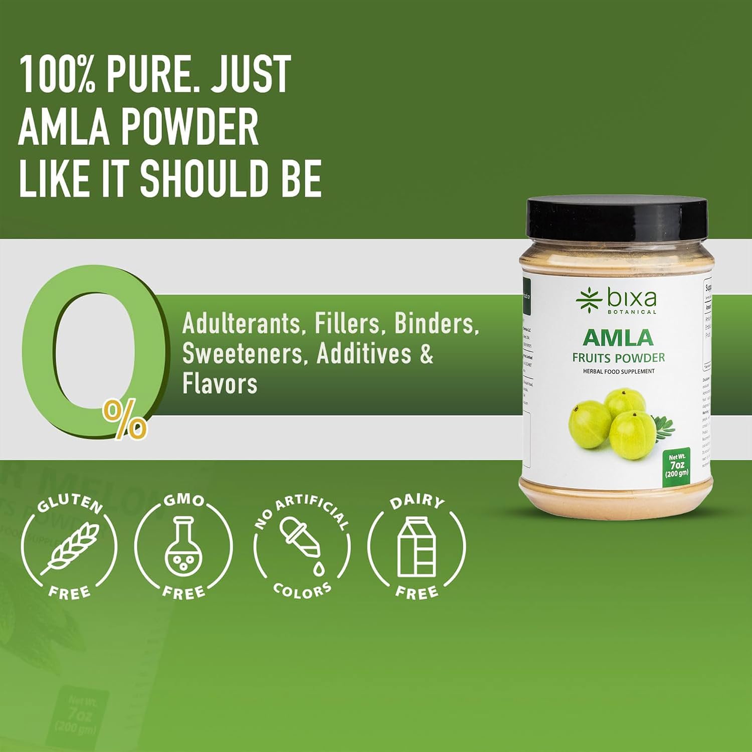 bixa BOTANICAL Amalaki Amla Berries Powder - Indian Gooseberry - Rich in Natural Vitamin C - Non-GMO - Gluten-free - 200g (7 oz) - görsel 6