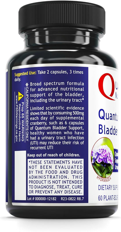 QNL Quantum Bladder Support - Organic Cranberry Capsules for Urinary Tract and Bladder Health - 60 Plant-Source Capsules