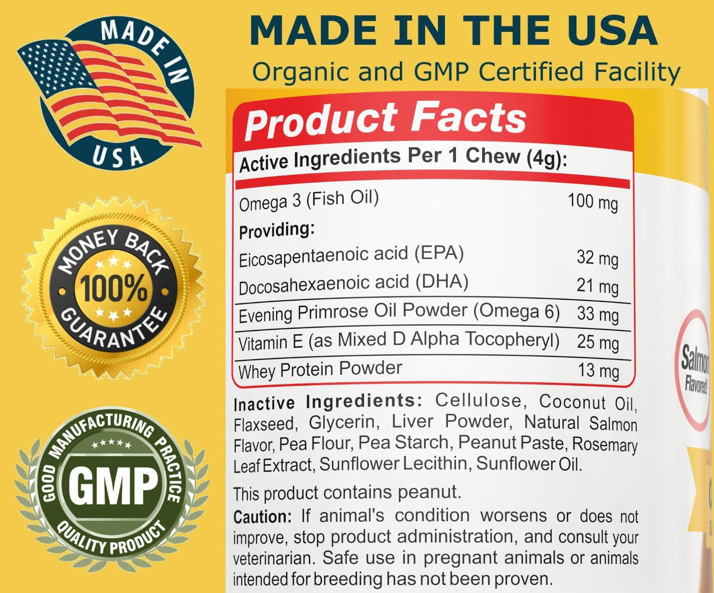 Amazing Omega-3 for Dogs - Fish Oil Supplement 90 Salmon Soft Chews - görsel 5