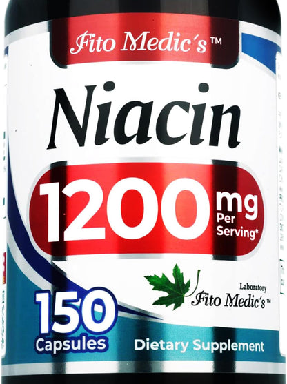 FITO MEDIC'S Lab Niacin Supplement - Vitamin B3, 150 Capsules