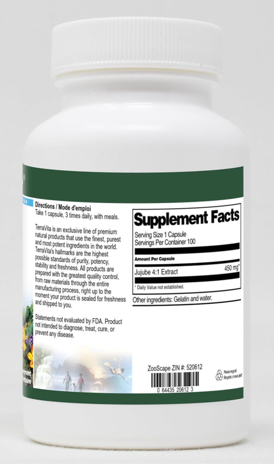 Jujube 4:1 Extract 450 mg (100 Capsules) - görsel 2