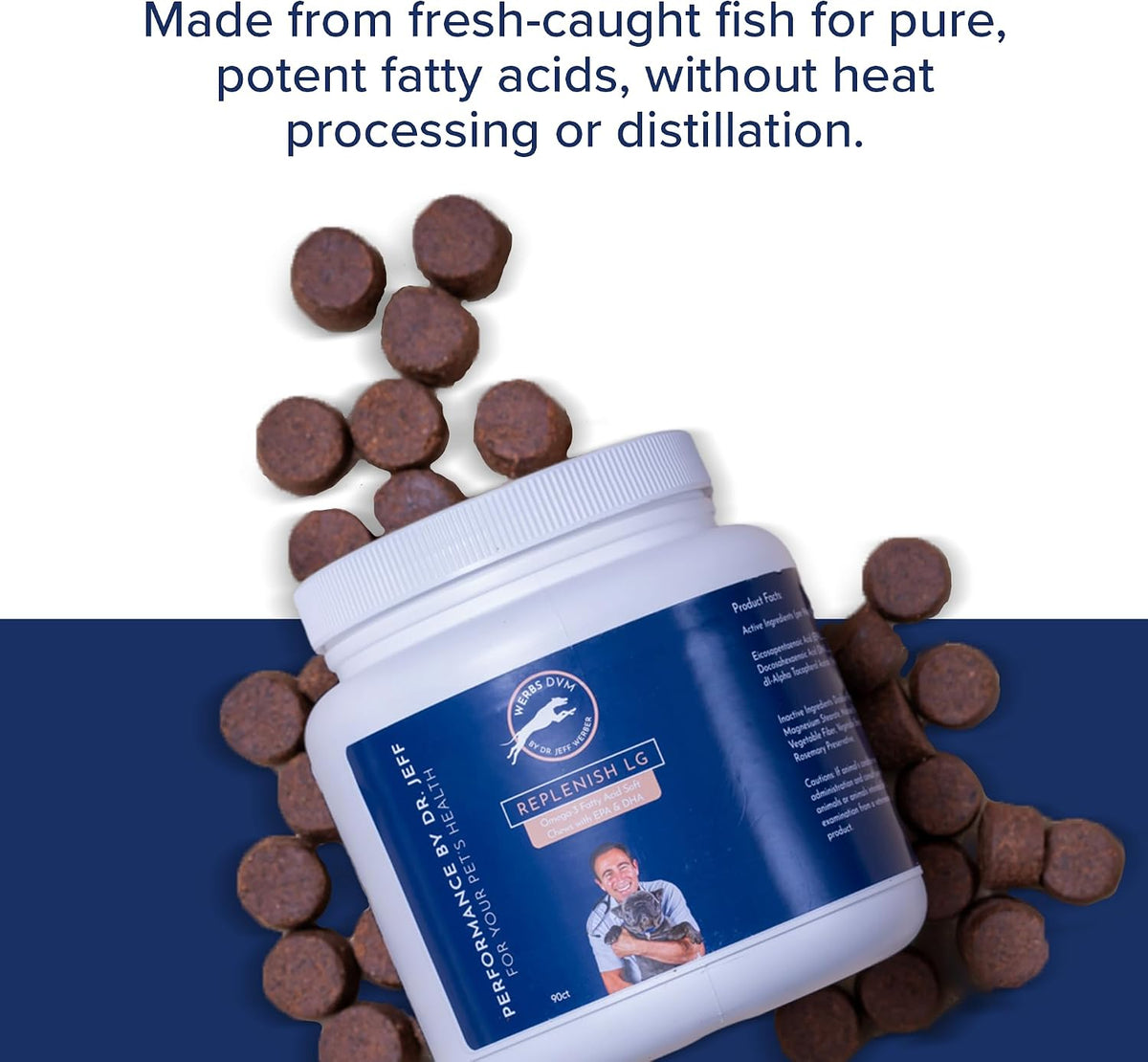 Dr. Jeff Werber Replenish Omega-3 Fatty Acid Chews for Dogs – Small/Medium, 60 Count - görsel 4
