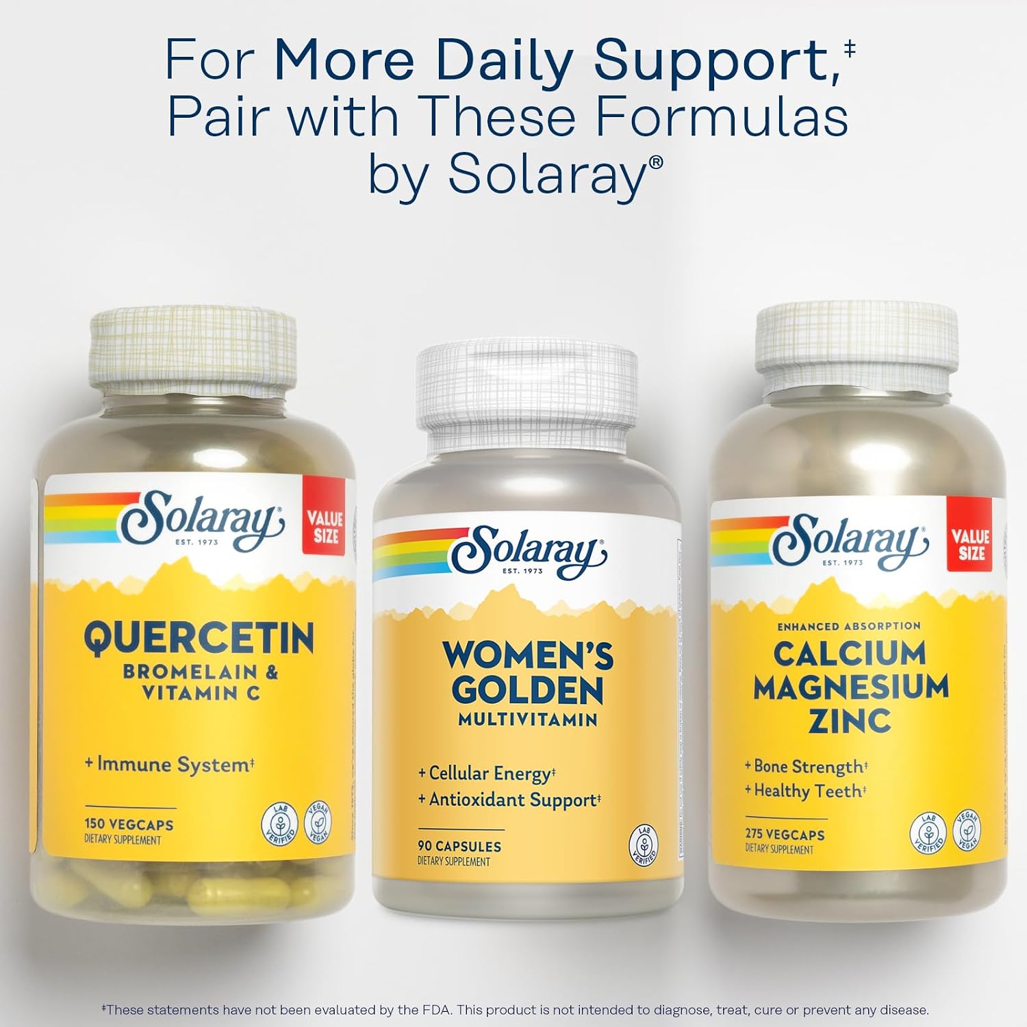 SOLARAY Women's Golden Multivitamin Food Supplement, 90 Capsules - görsel 6