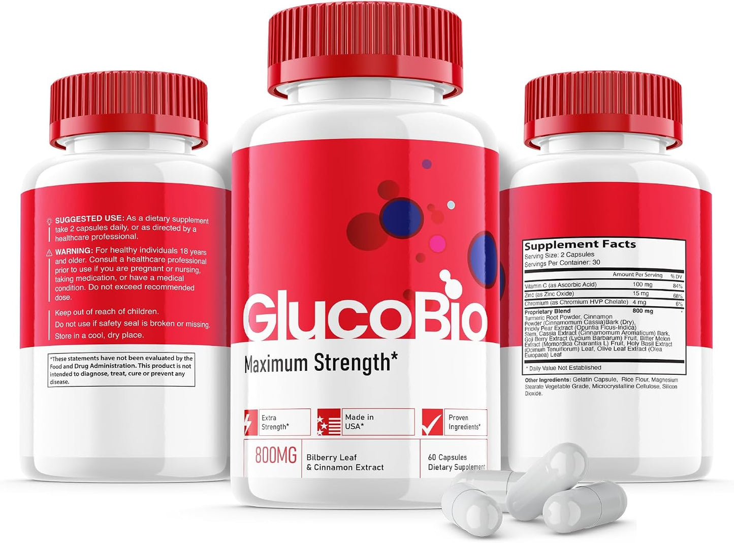 Glucobio Capsules - Official Formula (5 Pack, 300 Capsules) - görsel 6