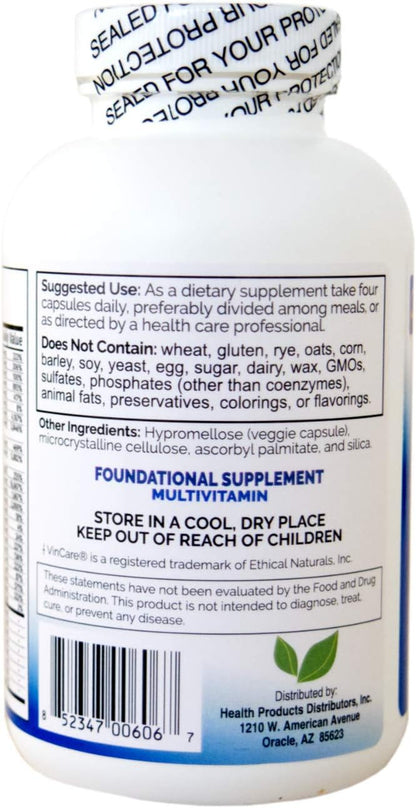 Multi Two (120 Capsules) – Advanced, Full-Spectrum Multivitamin, Mineral and Cofactor Formula – Coenzyme Vitamins – Veggie Caps