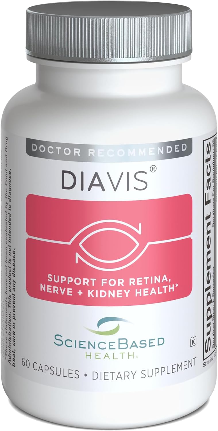 DiaVis – Retinal & Nerve Health Supplement – with Benfotiamine, Curcumin, Resveratrol & Grape Extract – 60 Capsules - görsel 1