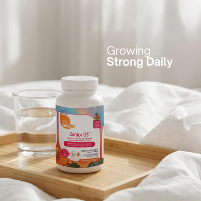 Zahler Junior D3 - Chewable Vitamin D3 for Children - Immune & Bone Support - 120 Orange Tablets