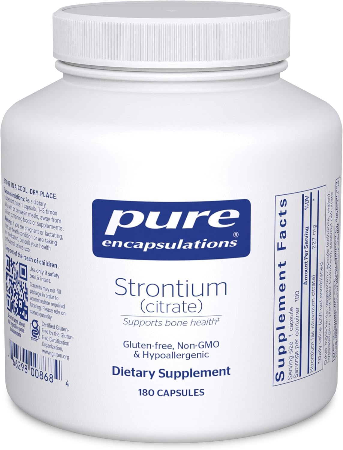 Pure Encapsulations Strontium (Citrate) - Hypoallergenic Bone Health Supplement, 90 Capsules - görsel 8