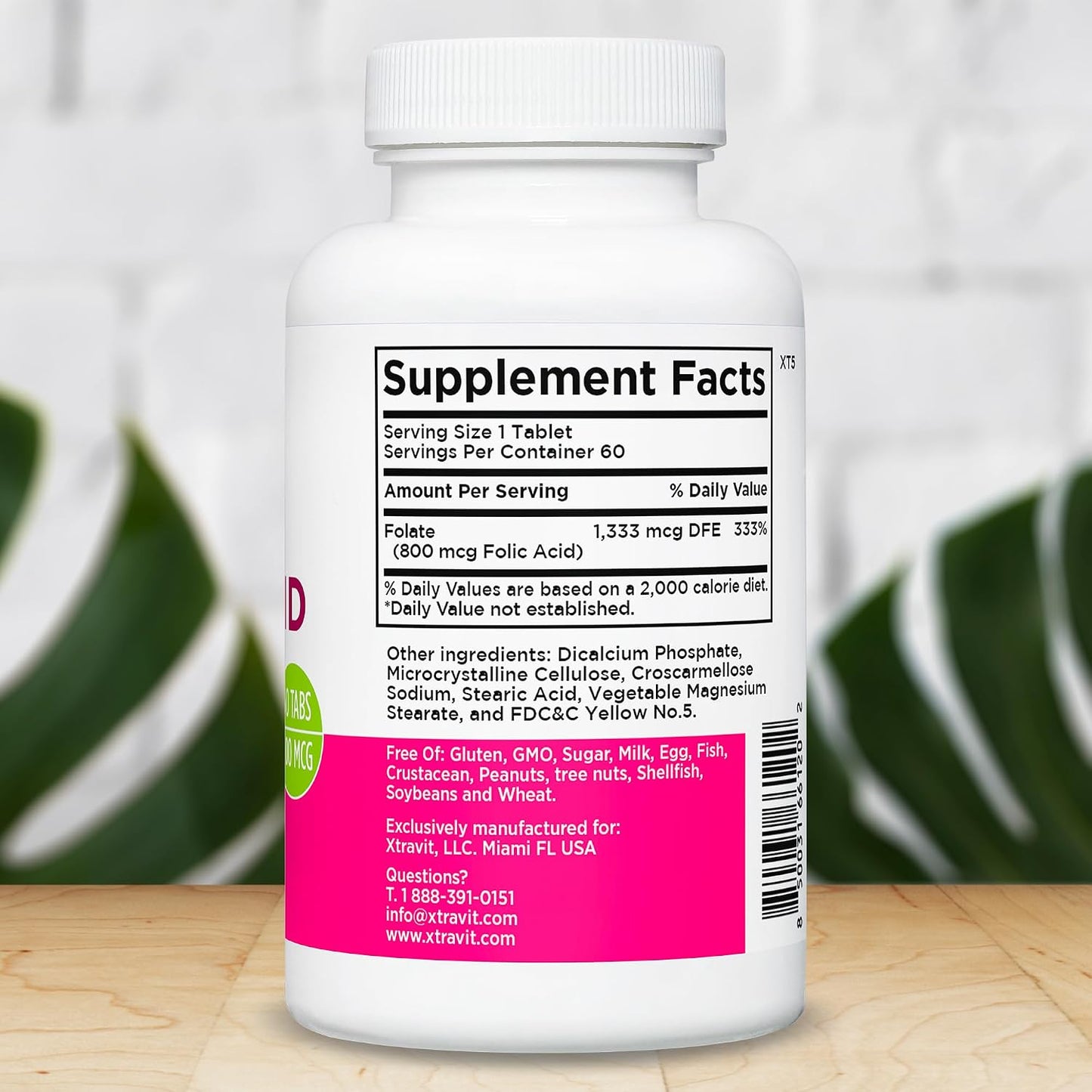 Xtravit Folic Acid Food Supplement – 800 mcg, 60 Tablets - görsel 2