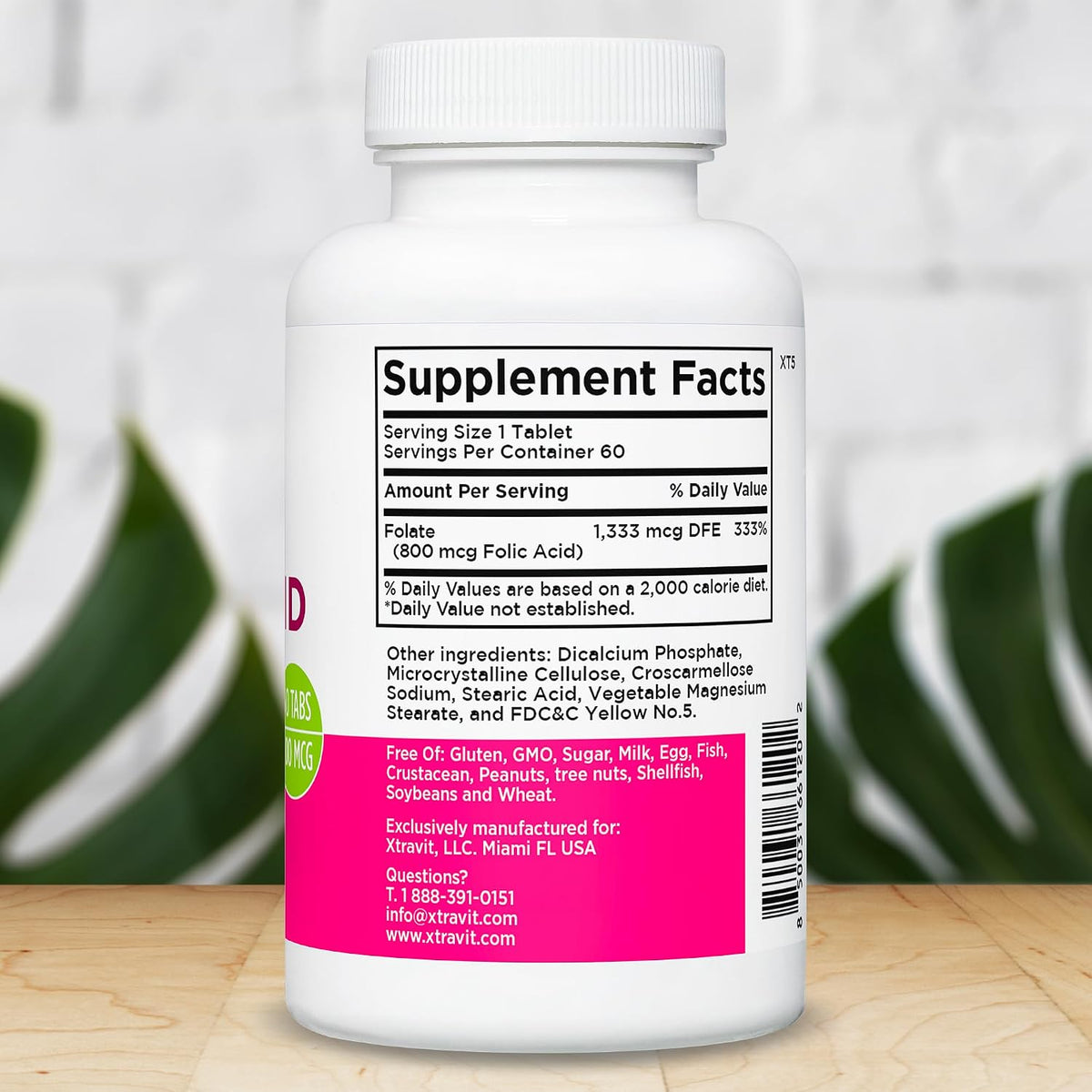 Xtravit Folic Acid Food Supplement – 800 mcg, 60 Tablets - görsel 2