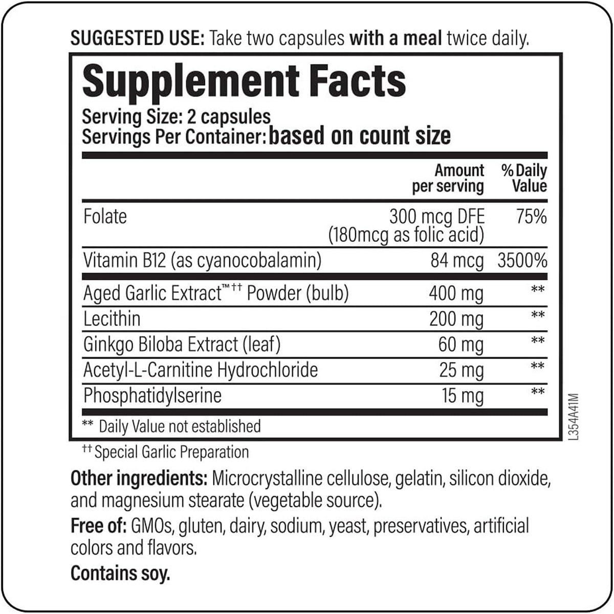 Kyolic Specialty Series Neuro-Logic, 120 Capsules (60 Servings) - görsel 3
