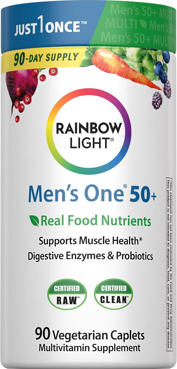 Rainbow Light Men's Multivitamin One+ for 50 Plus - 90 Caplets - görsel 1