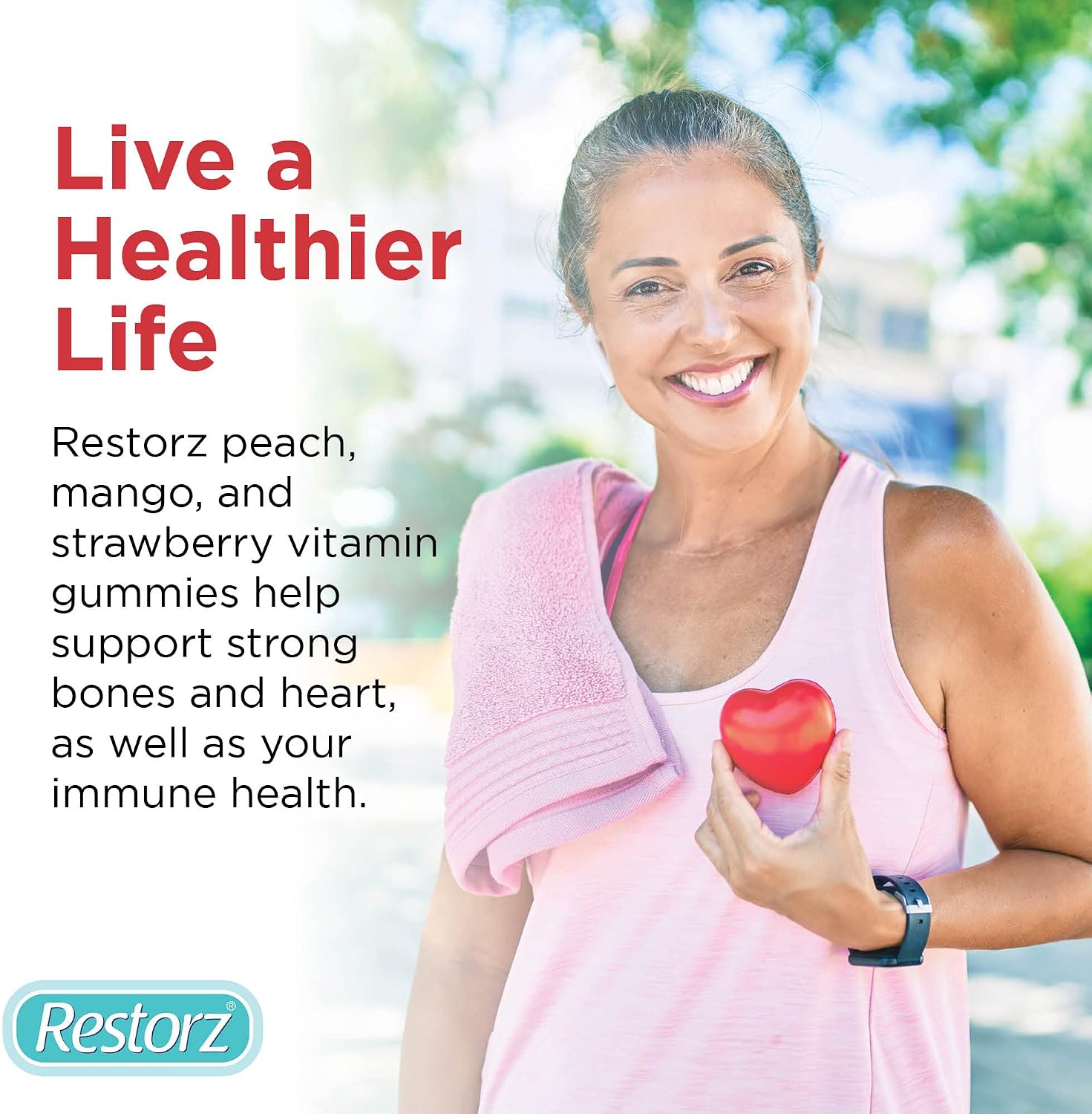Restorz Vitamin D3 Gummies - Peach, Mango & Strawberry (120 Gummies) - görsel 3