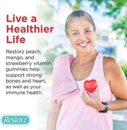 Restorz Vitamin D3 Gummies - Peach, Mango & Strawberry (120 Gummies)