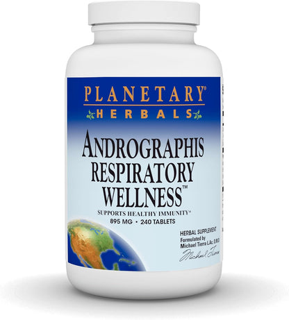 Planetary Herbals Andrographis Respiratory Wellness 895mg – Supports Natural Defences, 240 Tablets