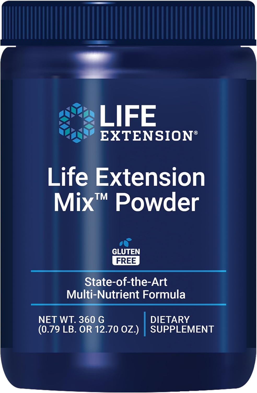 Life Extension Mix Powder, High Potency Advanced Vitamin Mineral Fruit & Vegetable Formula, Vitamin B, C, D, E, Magnesium, for Whole-Body Health, Healthy Ageing, Gluten-Free, 360 g - görsel 1